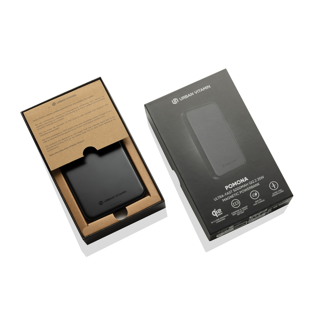 Powerbank magnética Urban Vitamin Pomona 5000 mAh Qi2.2 25W - Tecnología - Regalo Promocional Personalizado - imagen 3