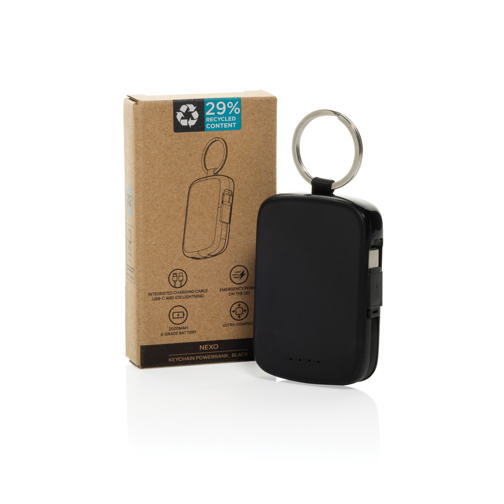 Llavero Nexo y batería externa 2000 mAh con cables RCS - Tecnología - Regalo Promocional Personalizado - imagen 3