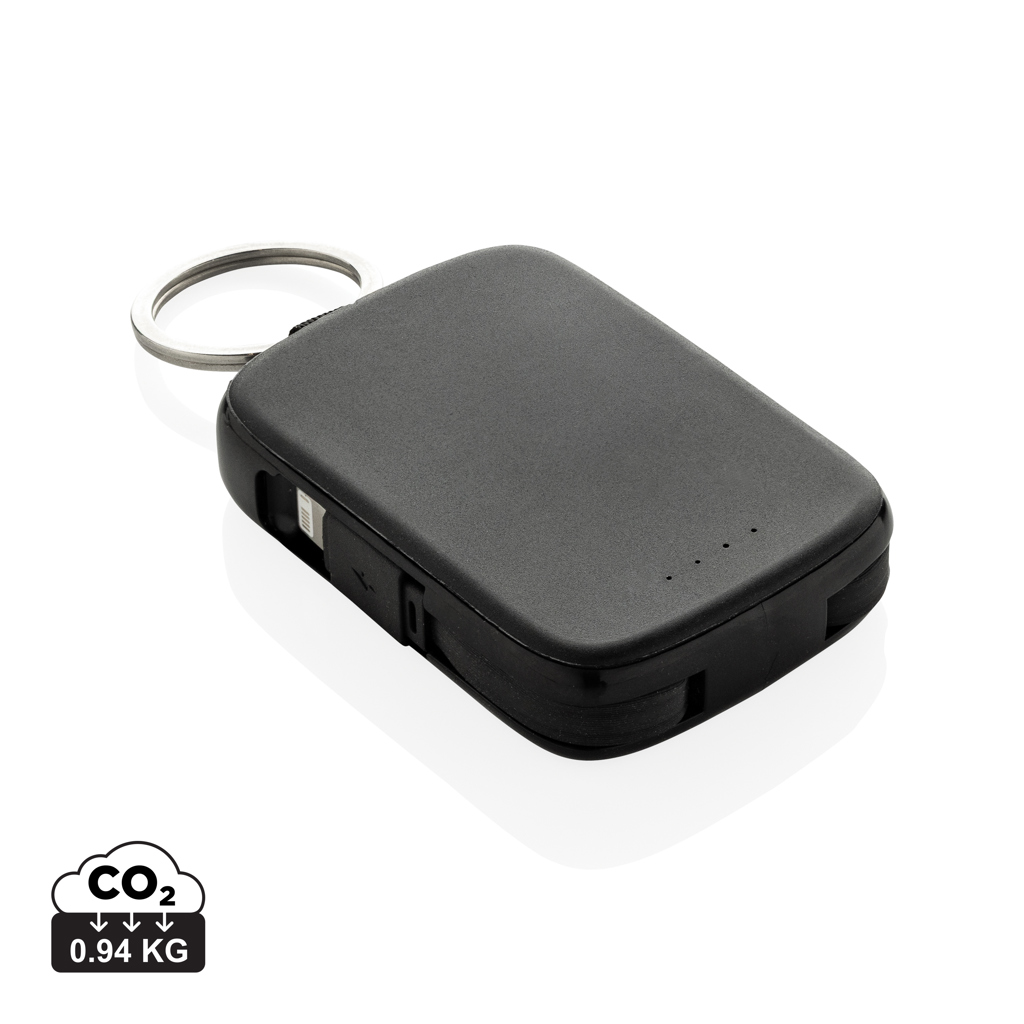 Llavero Nexo y batería externa 2000 mAh con cables RCS - Tecnología - Regalo Promocional Personalizado