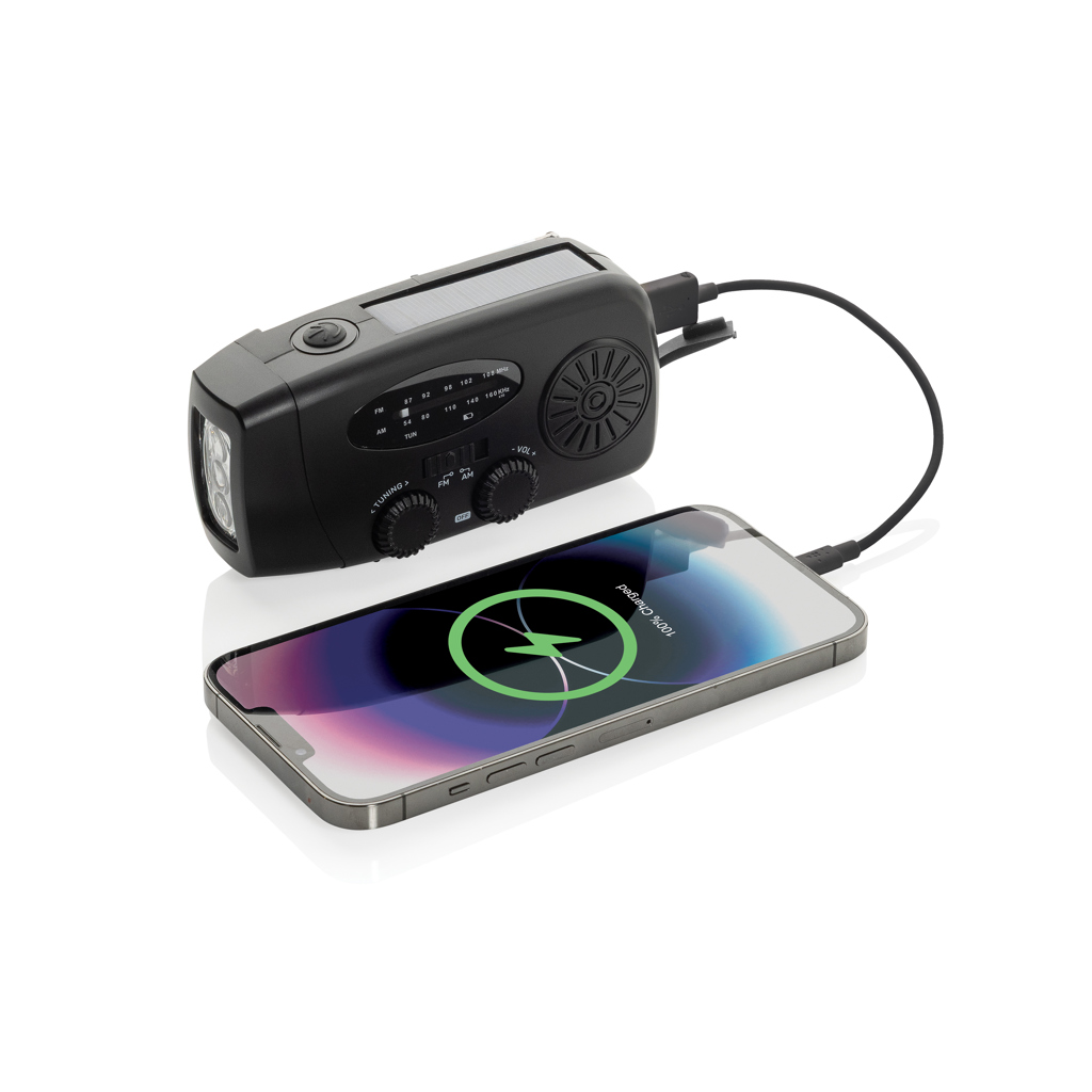 Radio de emergencia plástico reciclado RescueWave RCS - Tecnología - Regalo Promocional Personalizado - imagen 8