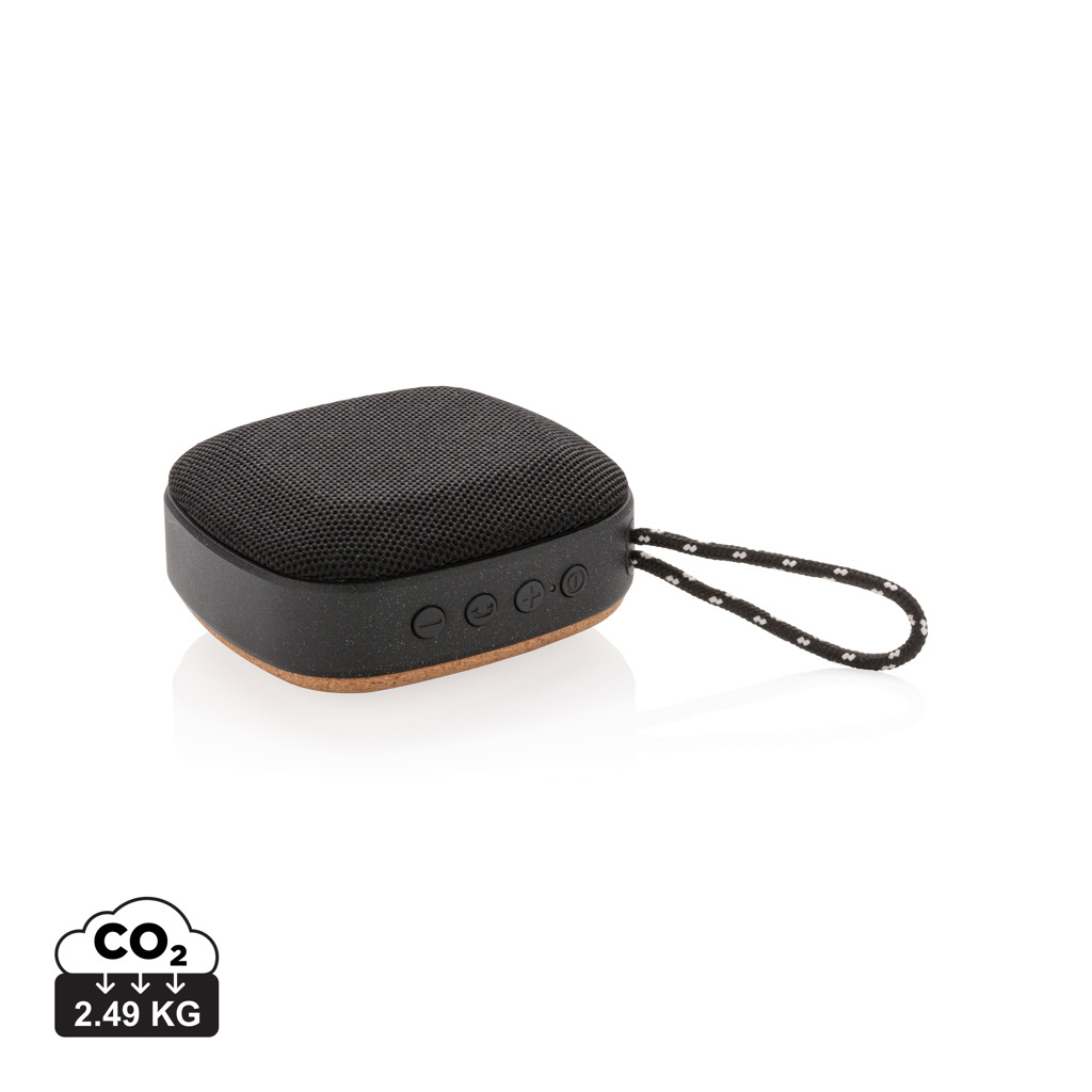 Altavoz inalámbrico personalizado Baia de tela impermeable y corcho de 5W - Tecnología - Regalo Promocional Personalizado