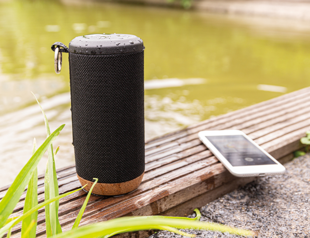 Altavoz inalámbrico personalizado Baia de madera y corcho de 10W - Tecnología - Regalo Promocional Personalizado - imagen 12