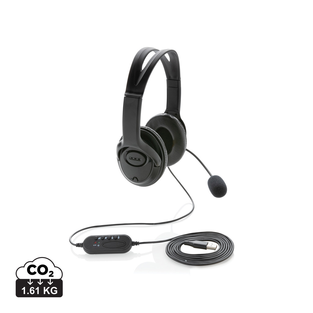 Auriculares personalizados ideales para videollamada de ABS con USB - Tecnología - Regalo Promocional Personalizado
