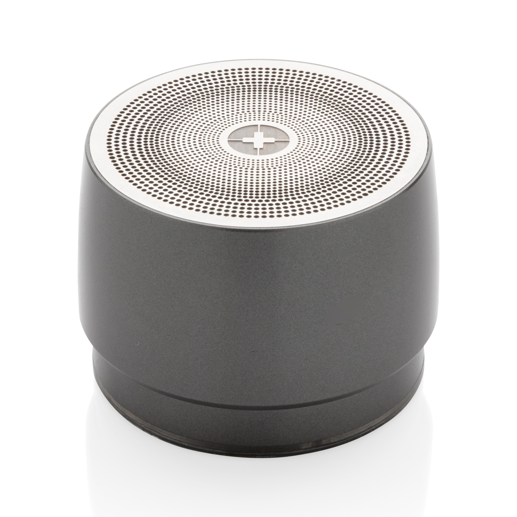 Altavoz inalámbrico personalizado de graves Swiss Peak de acero inoxidable de 5W - Tecnología - Regalo Promocional Personalizado - vista alternativa