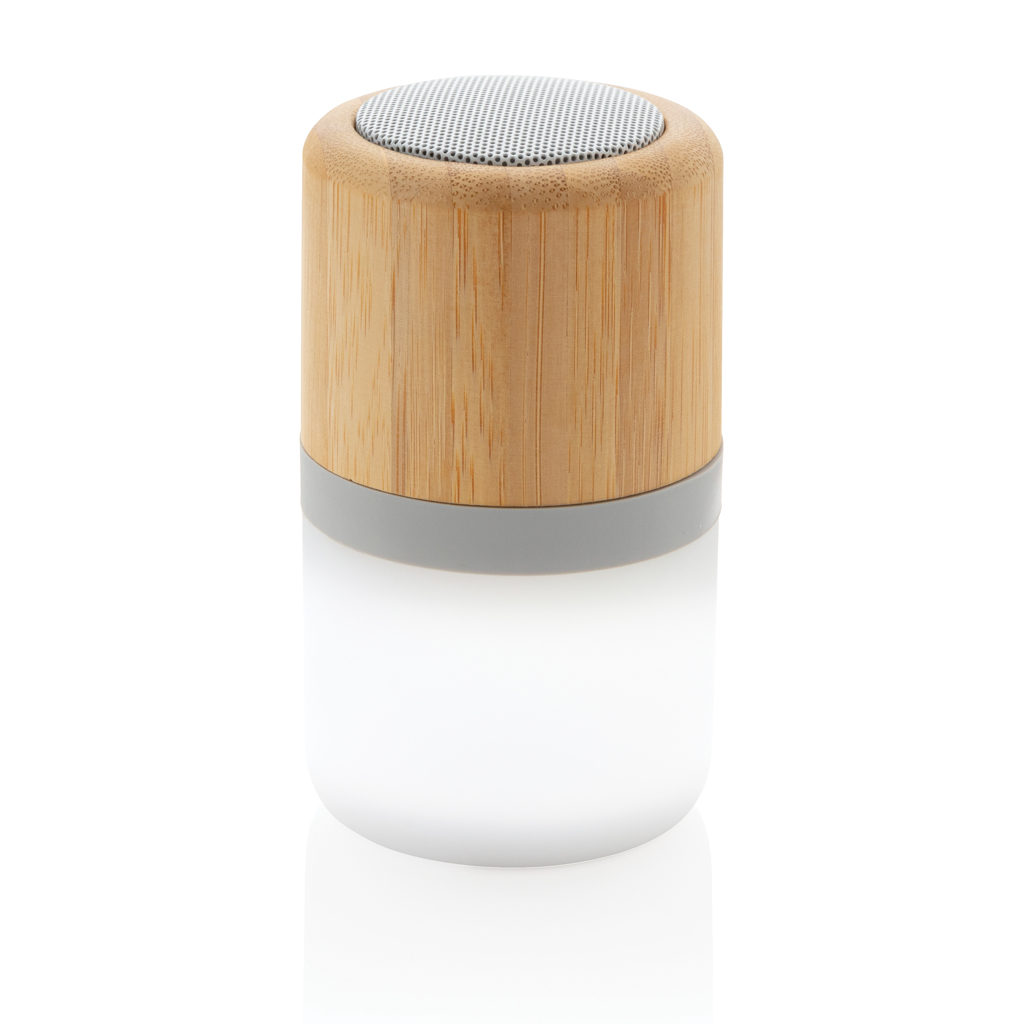 Altavoz Bambú con luz cambiante 3W - Tecnología - Regalo Promocional Personalizado - imagen 4