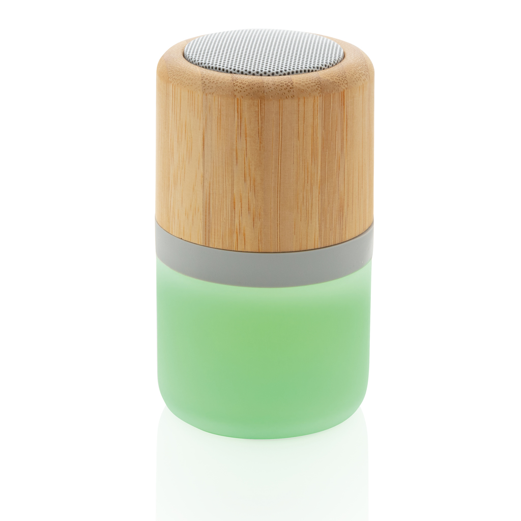 Altavoz Bambú con luz cambiante 3W - Tecnología - Regalo Promocional Personalizado - imagen 5