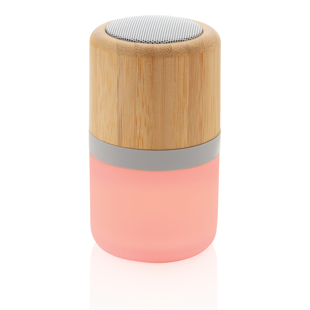 Altavoz Bambú con luz cambiante 3W - Tecnología - Regalo Promocional Personalizado - imagen 7