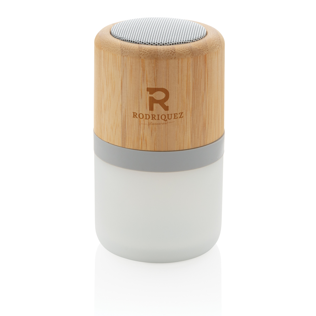 Altavoz Bambú con luz cambiante 3W - Tecnología - Regalo Promocional Personalizado - imagen 9