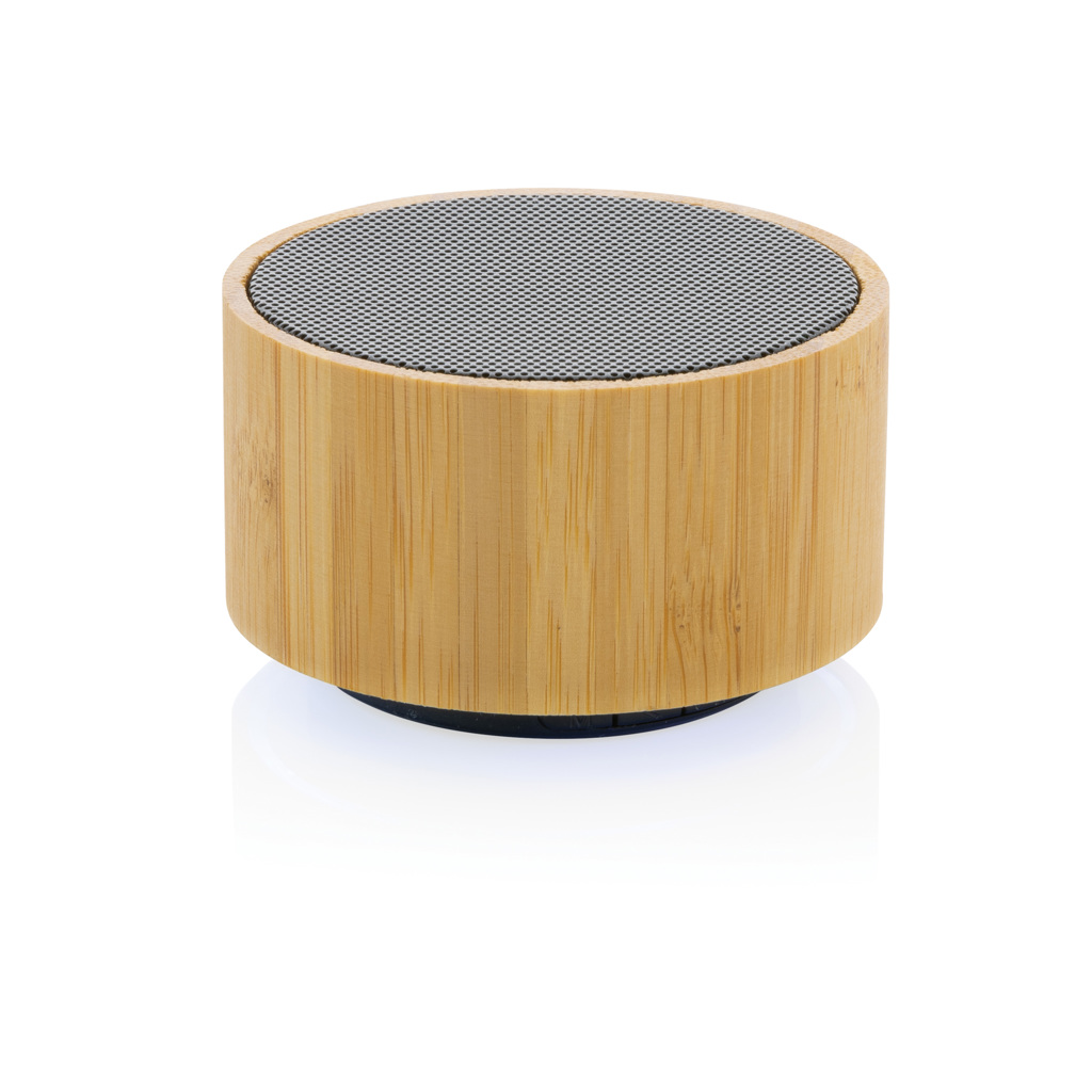 Altavoz inalámbrico personalizado de bambú FSC y ABS reciclado RCS de 3W con LED - Tecnología - Regalo Promocional Personalizado - vista alternativa
