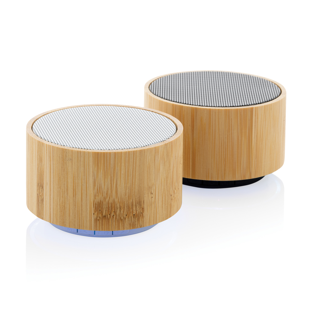 Altavoz inalámbrico personalizado de bambú FSC y ABS reciclado RCS de 3W con LED - Tecnología - Regalo Promocional Personalizado - imagen 7