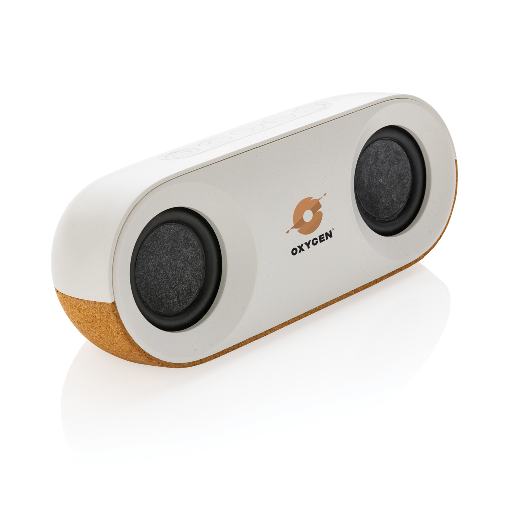 Altavoz personalizado Oregon de corcho FSC y ABS reciclado RCS de 10W - Tecnología - Regalo Promocional Personalizado - imagen 7