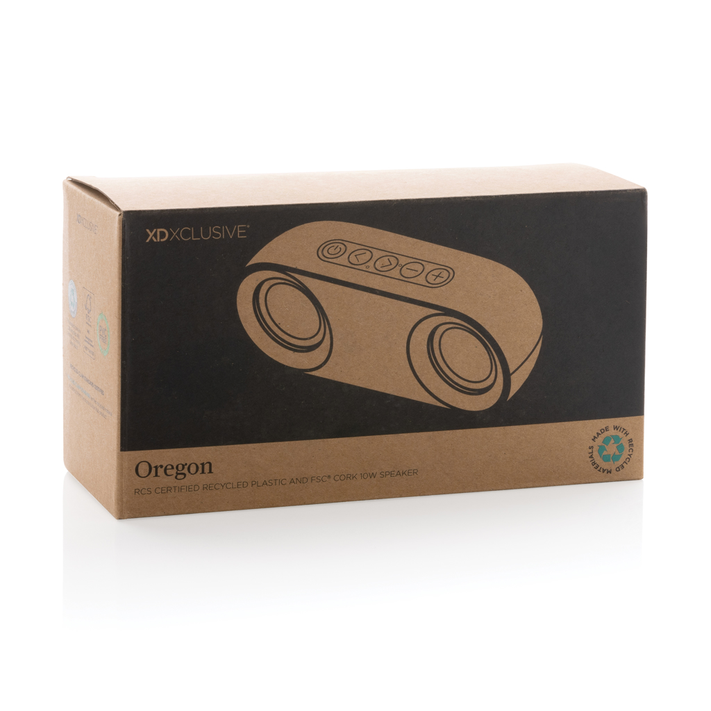Altavoz personalizado Oregon de corcho FSC y ABS reciclado RCS de 10W - Tecnología - Regalo Promocional Personalizado - imagen 12