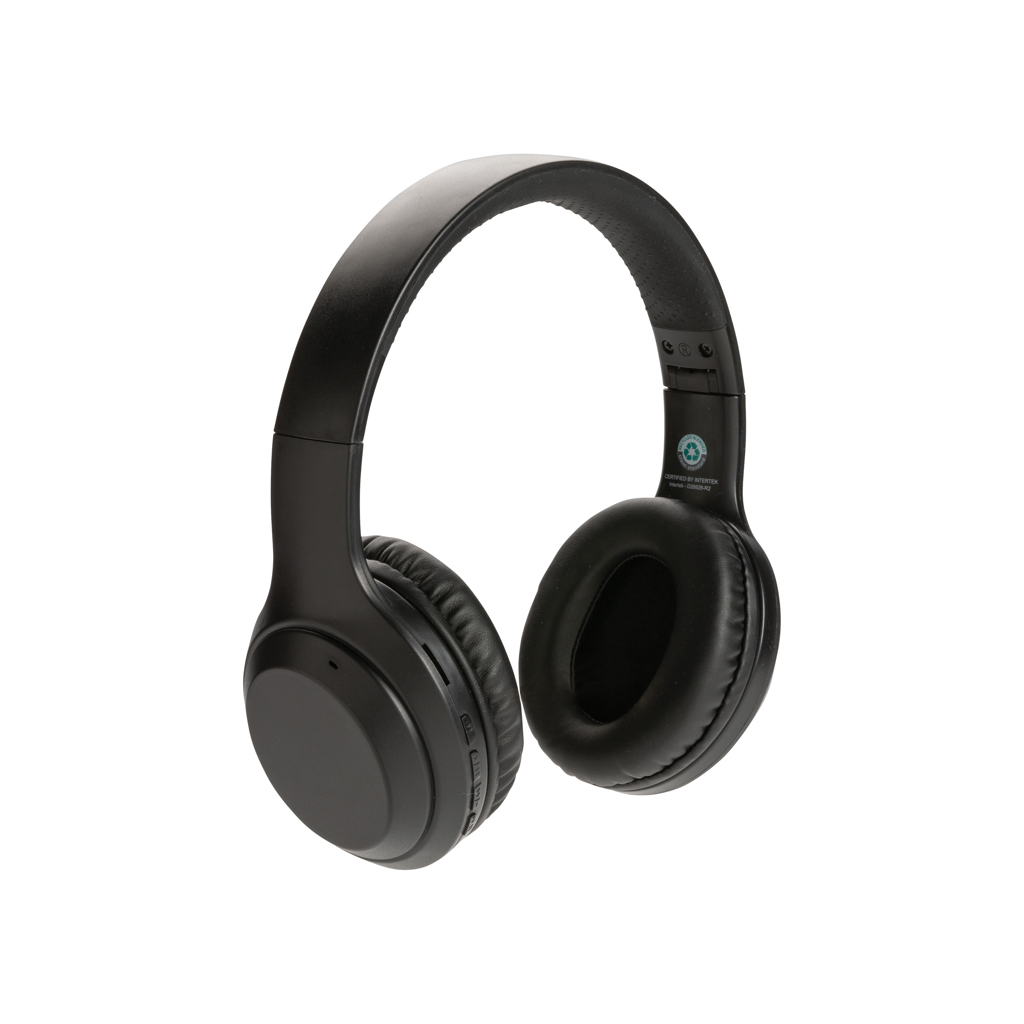 Auriculares inalámbricos personalizados plegables de ABS reciclado RCS con BT 5.0 - Tecnología - Regalo Promocional Personalizado - vista alternativa