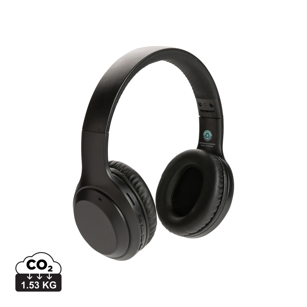 Auriculares inalámbricos personalizados plegables de ABS reciclado RCS con BT 5.0 - Tecnología - Regalo Promocional Personalizado