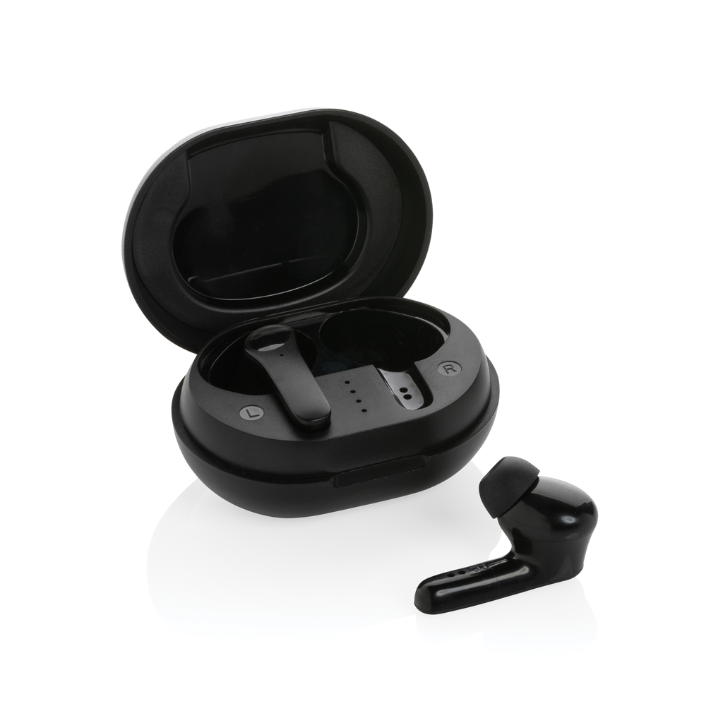 Auriculares personalizados TWS de ABS reciclado RCS con BT 5.0 y estuche carga - Tecnología - Regalo Promocional Personalizado - vista alternativa