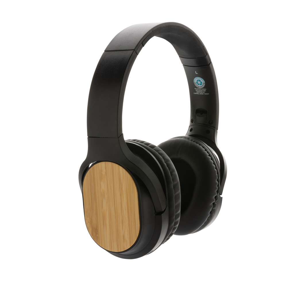 Auriculares Elite inalámbricos plegables RCS y bambú - Tecnología - Regalo Promocional Personalizado - imagen 3