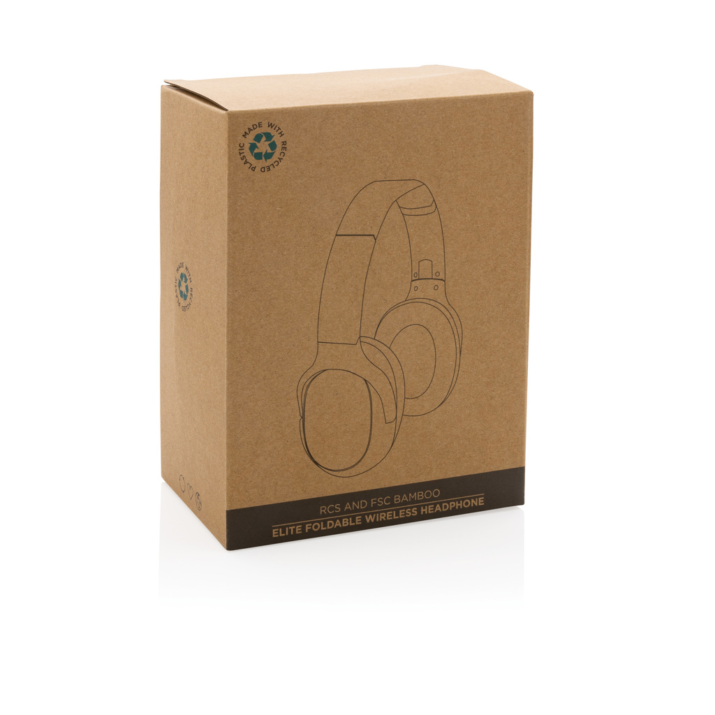 Auriculares Elite inalámbricos plegables RCS y bambú - Tecnología - Regalo Promocional Personalizado - imagen 12