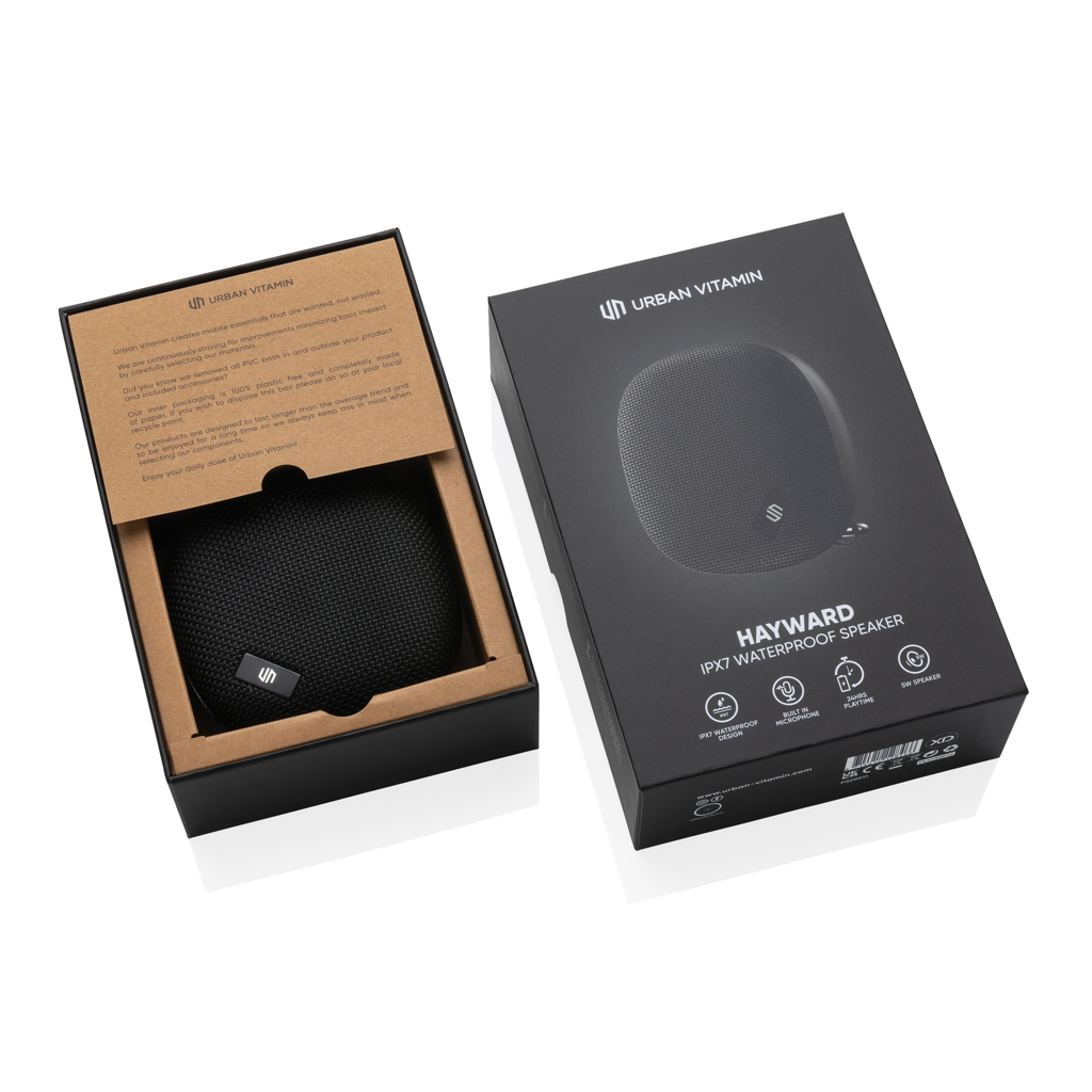 Altavoz personalizado Hayward inalámbrico Urban Vitamin IPX7 compacto - Tecnología - Regalo Promocional Personalizado - imagen 6