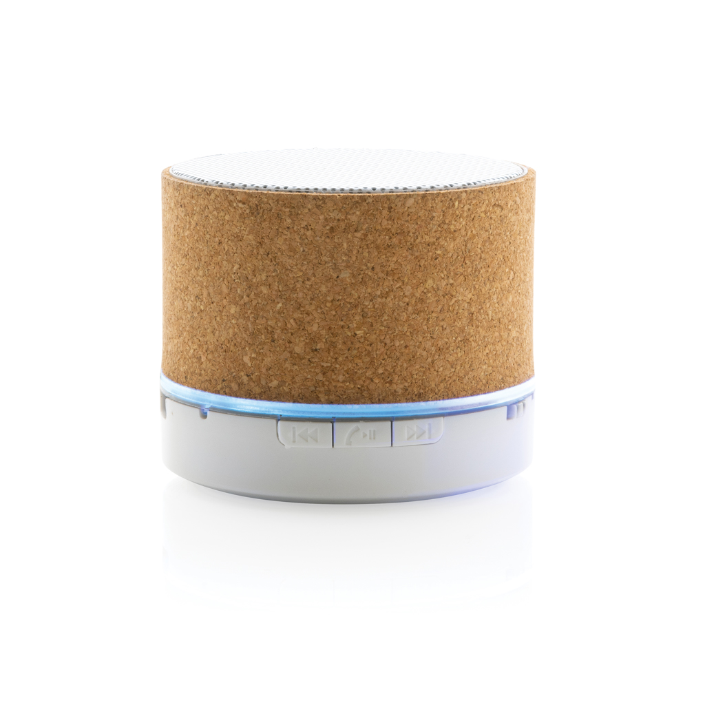 Altavoz inalámbrico personalizado de corcho FSC de 3W con luz integrada - Tecnología - Regalo Promocional Personalizado - imagen 4