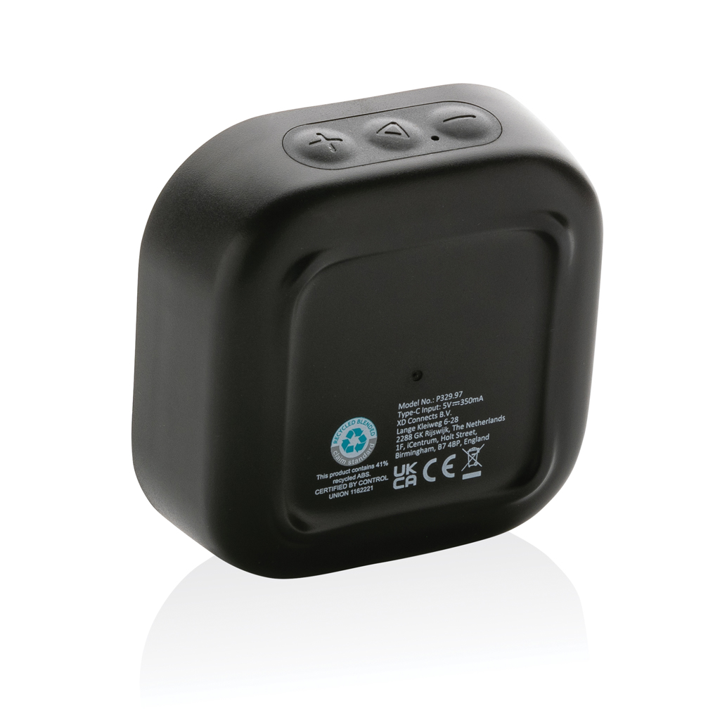 Altavoz personalizado Soundbox de 3W con plástico reciclado RCS resistente agua - Tecnología - Regalo Promocional Personalizado - imagen 3