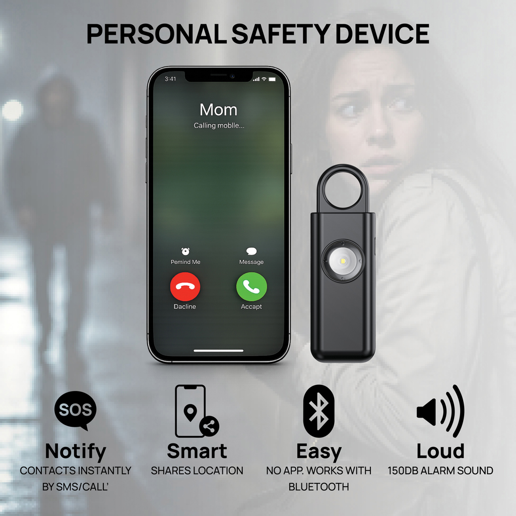 Alarma de emergencia recargable Safio RCS con función SOS - Novedades - Regalo Promocional Personalizado - imagen 5