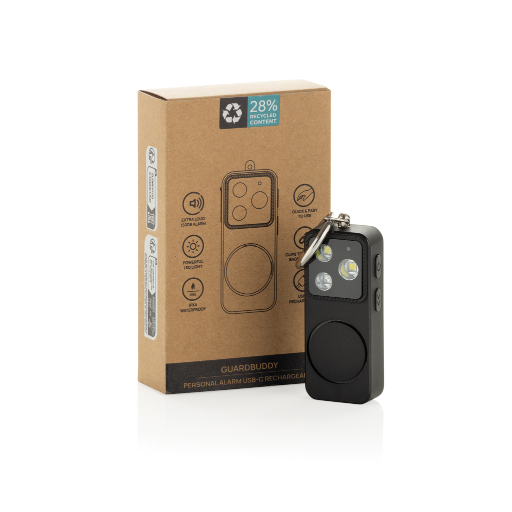 GuardBuddy RCS alarma personal recargable por USB-C - Novedades - Regalo Promocional Personalizado - imagen 3