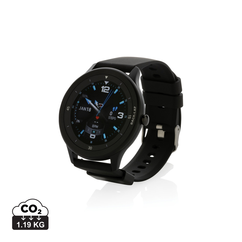 Reloj personalizado Swiss Peak RCS TPU reciclado con pantalla táctil completa - Tecnología - Regalo Promocional Personalizado