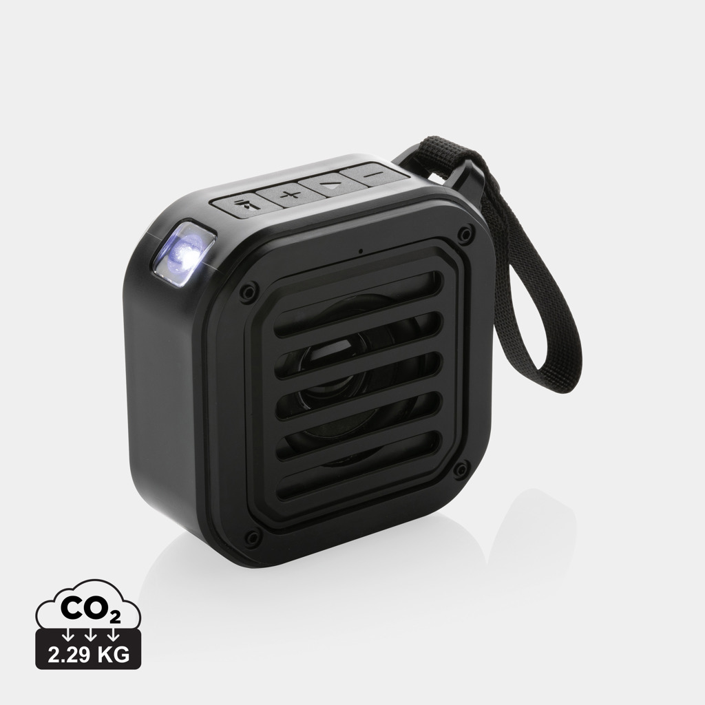 Altavoz solar inalámbrico personalizado Sunwave de 3W con plástico reciclado RCS - Tecnología - Regalo Promocional Personalizado