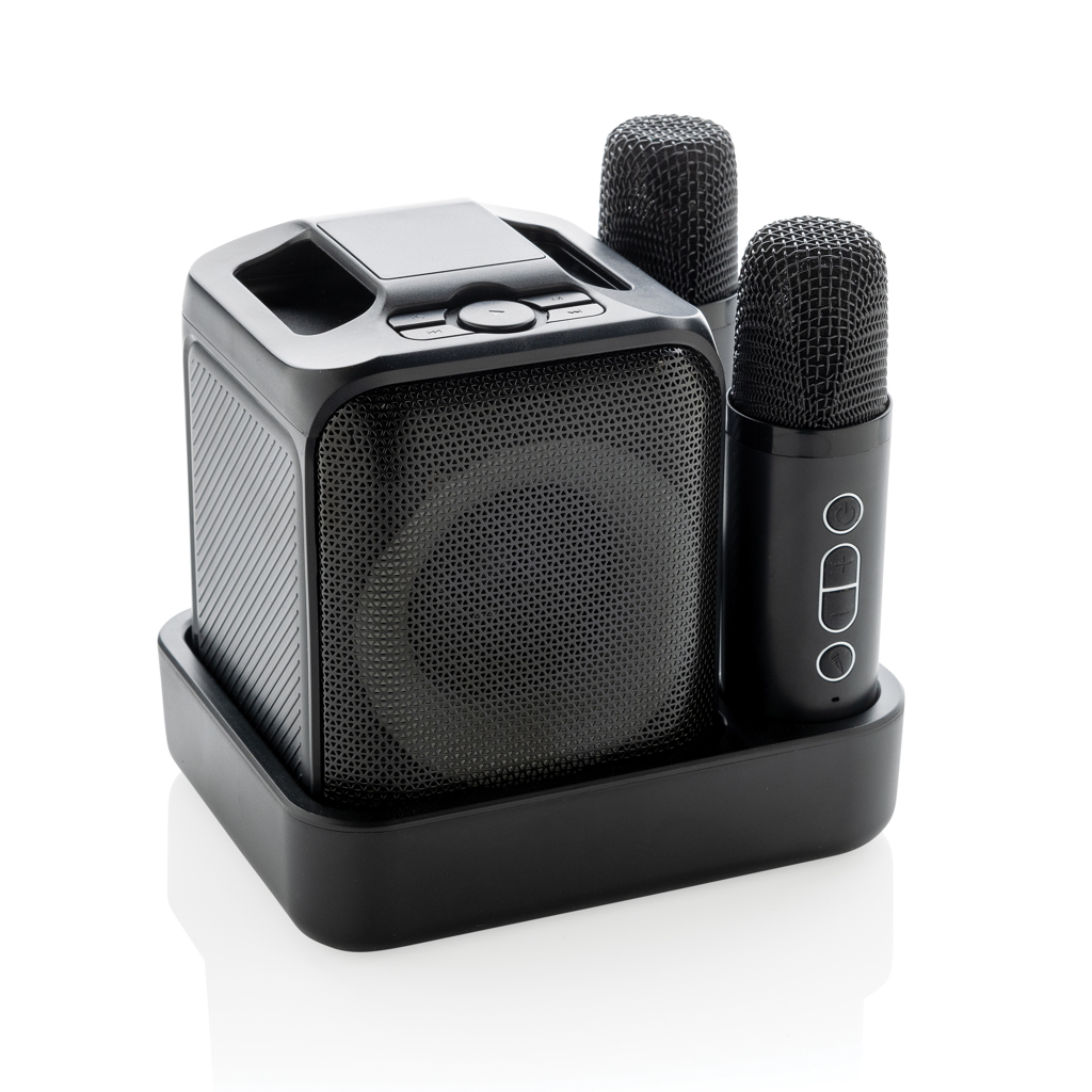 Set personalizado karaoke Singvibe RCS de plástico reciclado con doble micrófono - Tecnología - Regalo Promocional Personalizado - vista alternativa