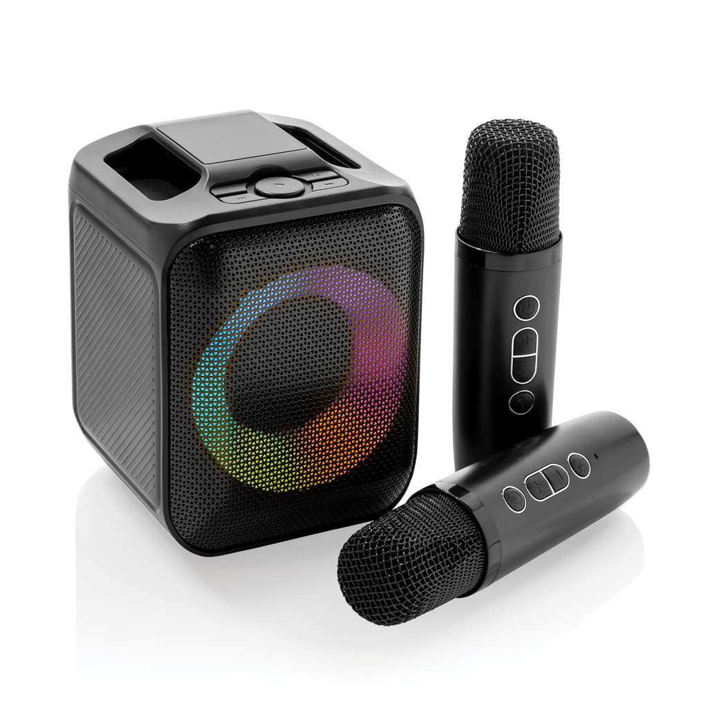 Set personalizado karaoke Singvibe RCS de plástico reciclado con doble micrófono - Tecnología - Regalo Promocional Personalizado - imagen 3