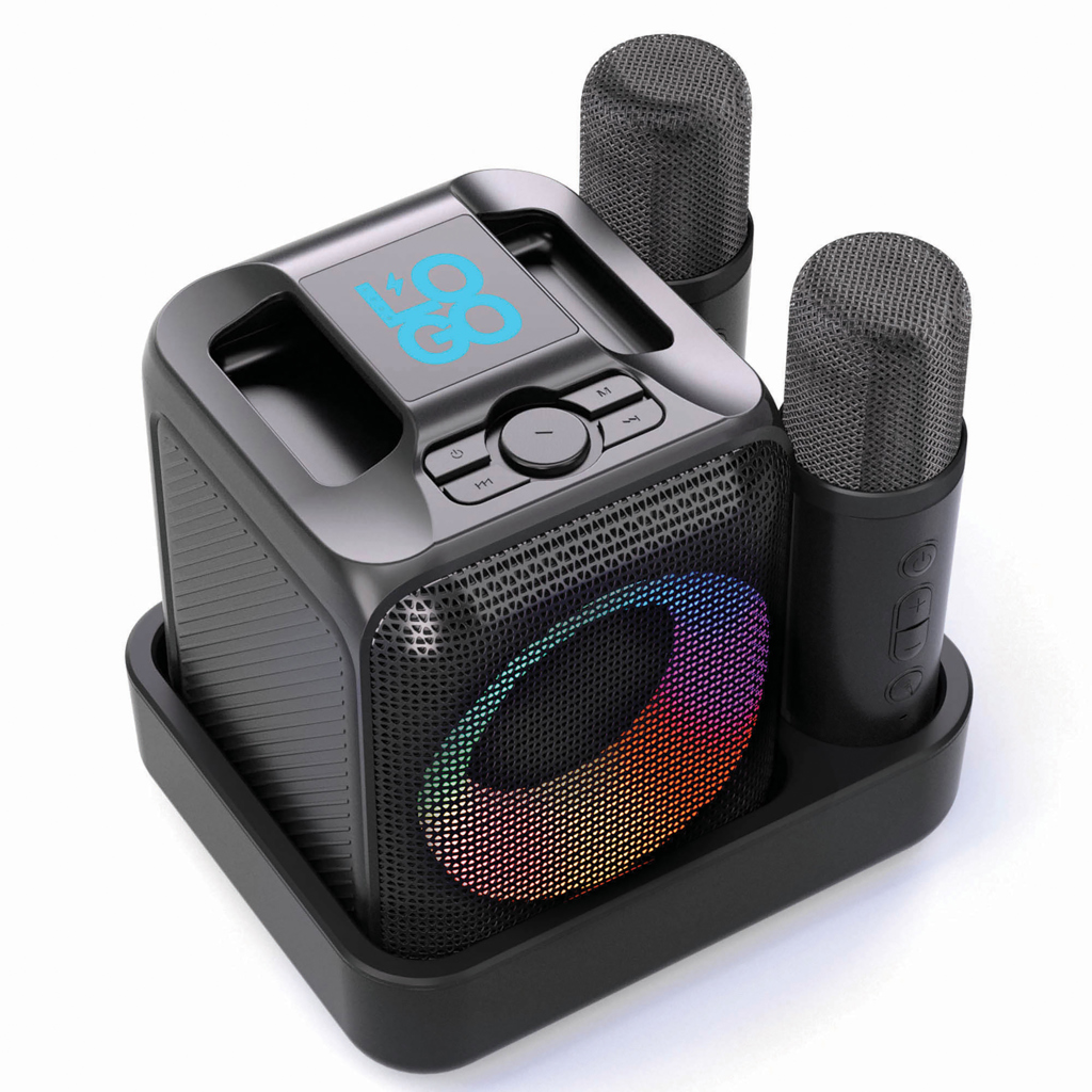 Set personalizado karaoke Singvibe RCS de plástico reciclado con doble micrófono - Tecnología - Regalo Promocional Personalizado - imagen 10