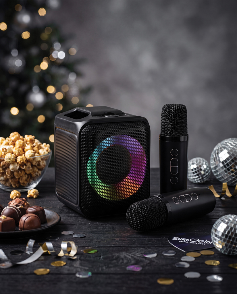 Set personalizado karaoke Singvibe RCS de plástico reciclado con doble micrófono - Tecnología - Regalo Promocional Personalizado - imagen 18