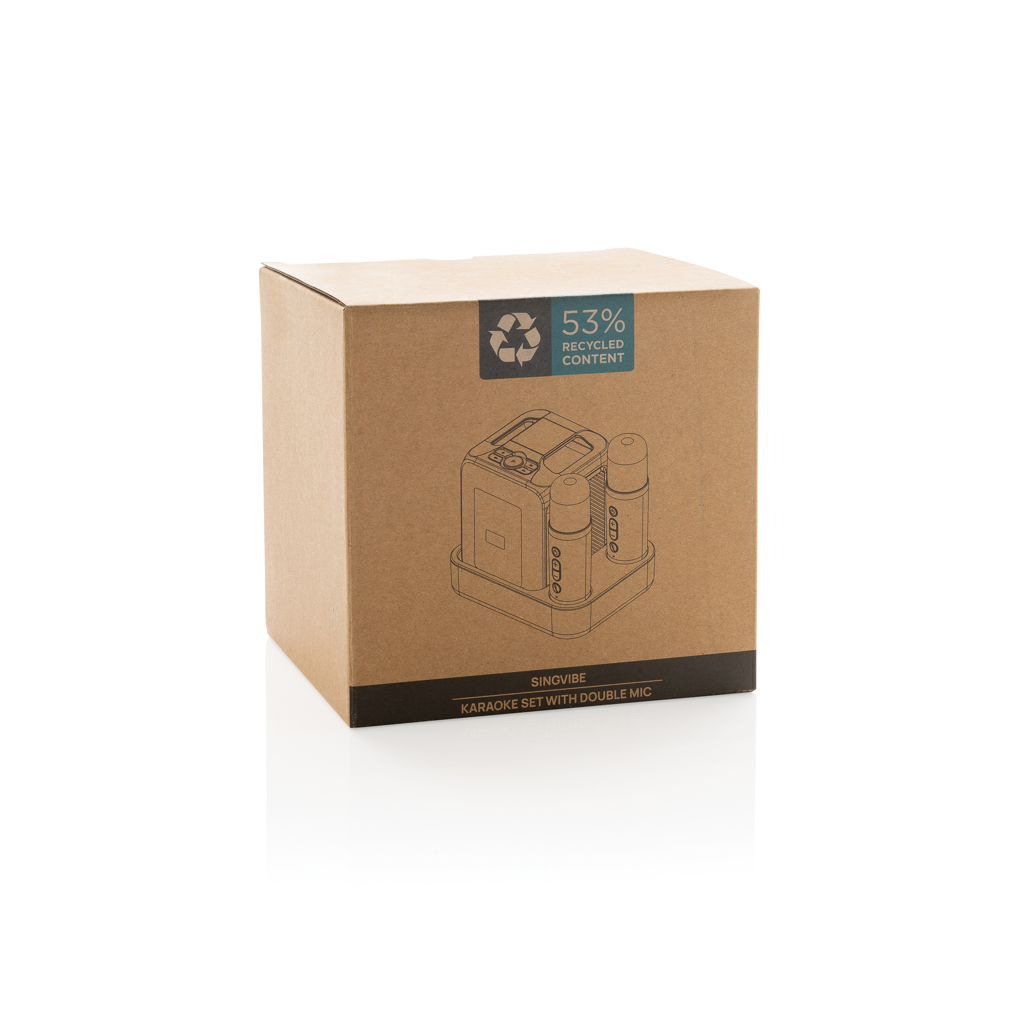 Set personalizado karaoke Singvibe RCS de plástico reciclado con doble micrófono - Tecnología - Regalo Promocional Personalizado - imagen 17