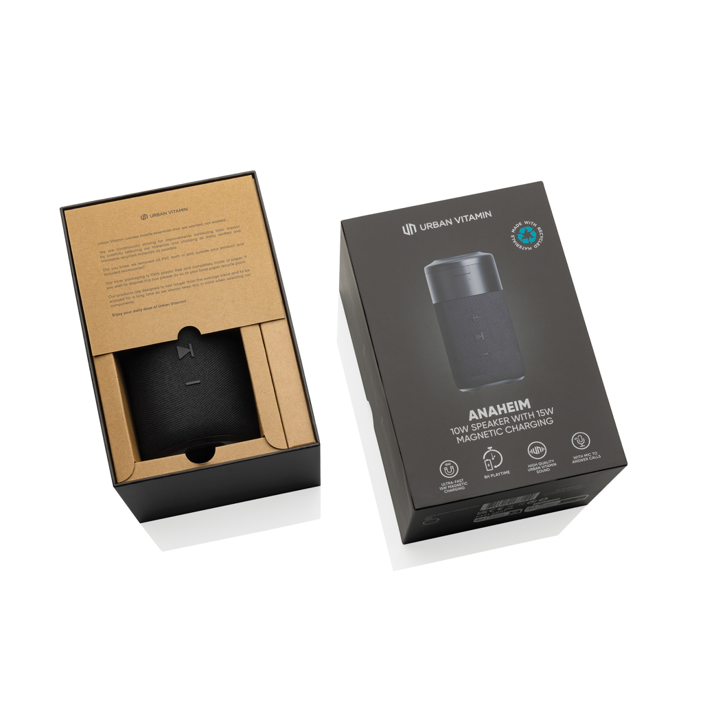Altavoz personalizado Urban Vitamin Anaheim de 10W RCS reciclado con cargador 15W - Tecnología - Regalo Promocional Personalizado - imagen 9