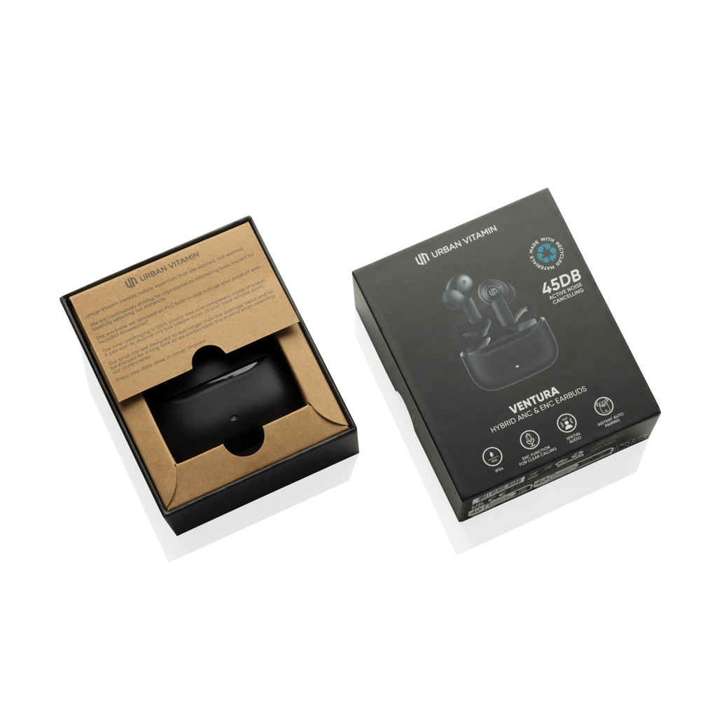 Auriculares híbridos ANC y ENC Urban Vitamin Ventura RCS - Tecnología - Regalo Promocional Personalizado - imagen 4