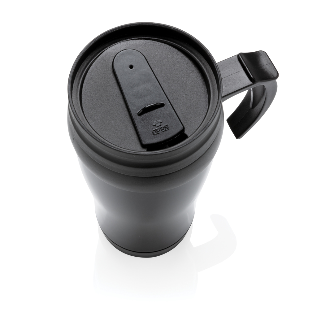 Taza de acero inoxidable personalizada con asa ABS negro - Tazas y vasos personalizados - Regalo Promocional Personalizado - imagen 3