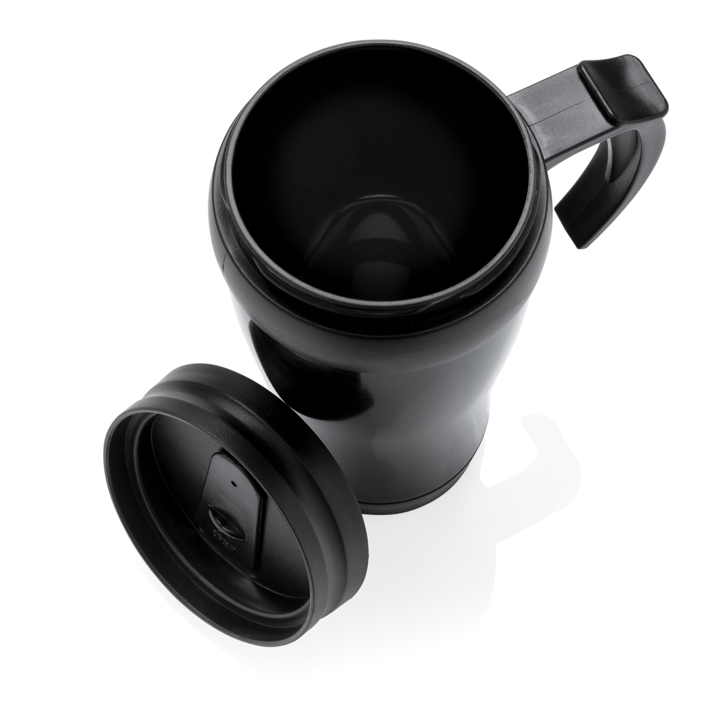 Taza de acero inoxidable personalizada con asa ABS negro - Tazas y vasos personalizados - Regalo Promocional Personalizado - imagen 4