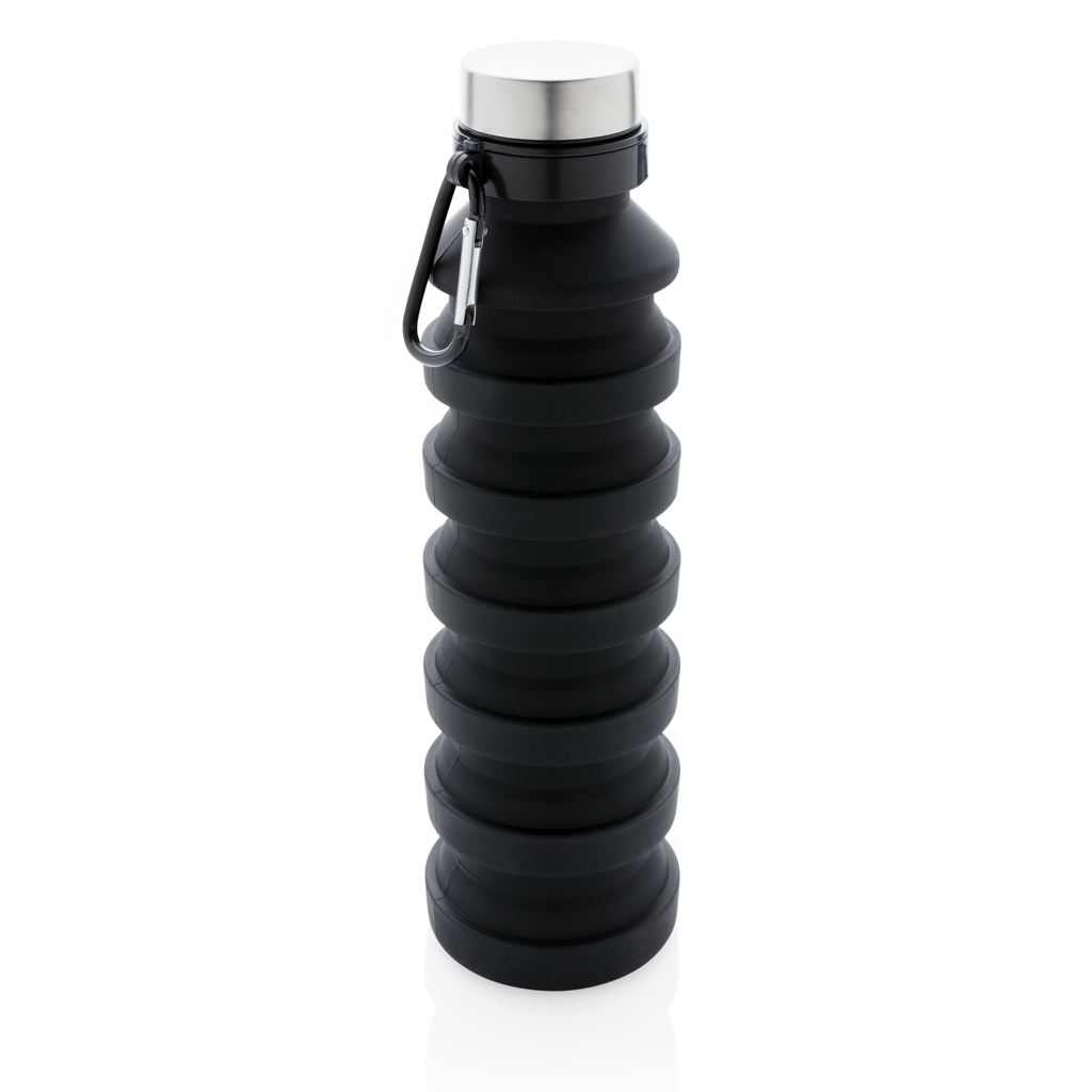 Botella de silicona plegable personalizada antigoteo con mosquetón - Tazas y botellas - Regalo Promocional Personalizado - imagen 3