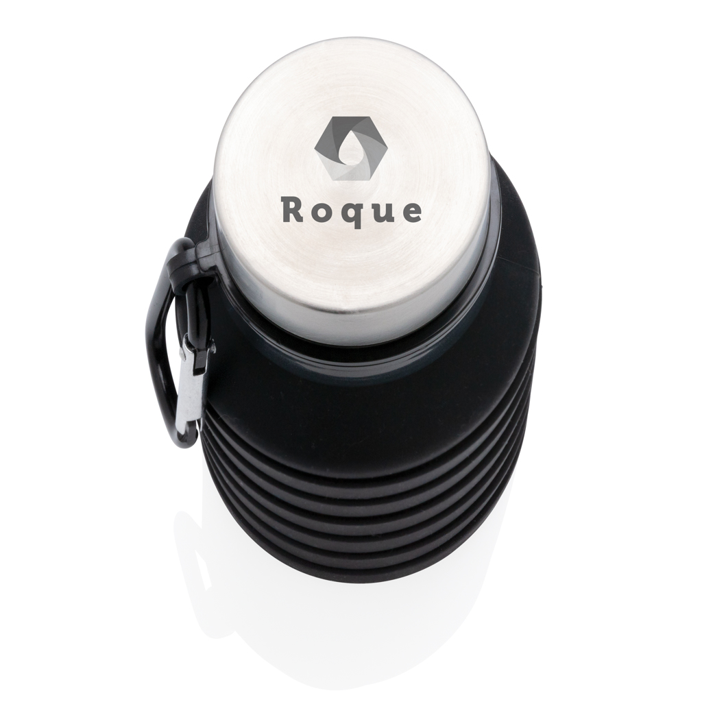 Botella de silicona plegable personalizada antigoteo con mosquetón - Tazas y botellas - Regalo Promocional Personalizado - imagen 5
