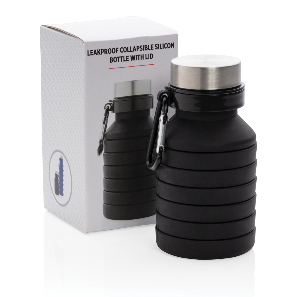 Botella de silicona plegable personalizada antigoteo con mosquetón - Tazas y botellas - Regalo Promocional Personalizado - imagen 9