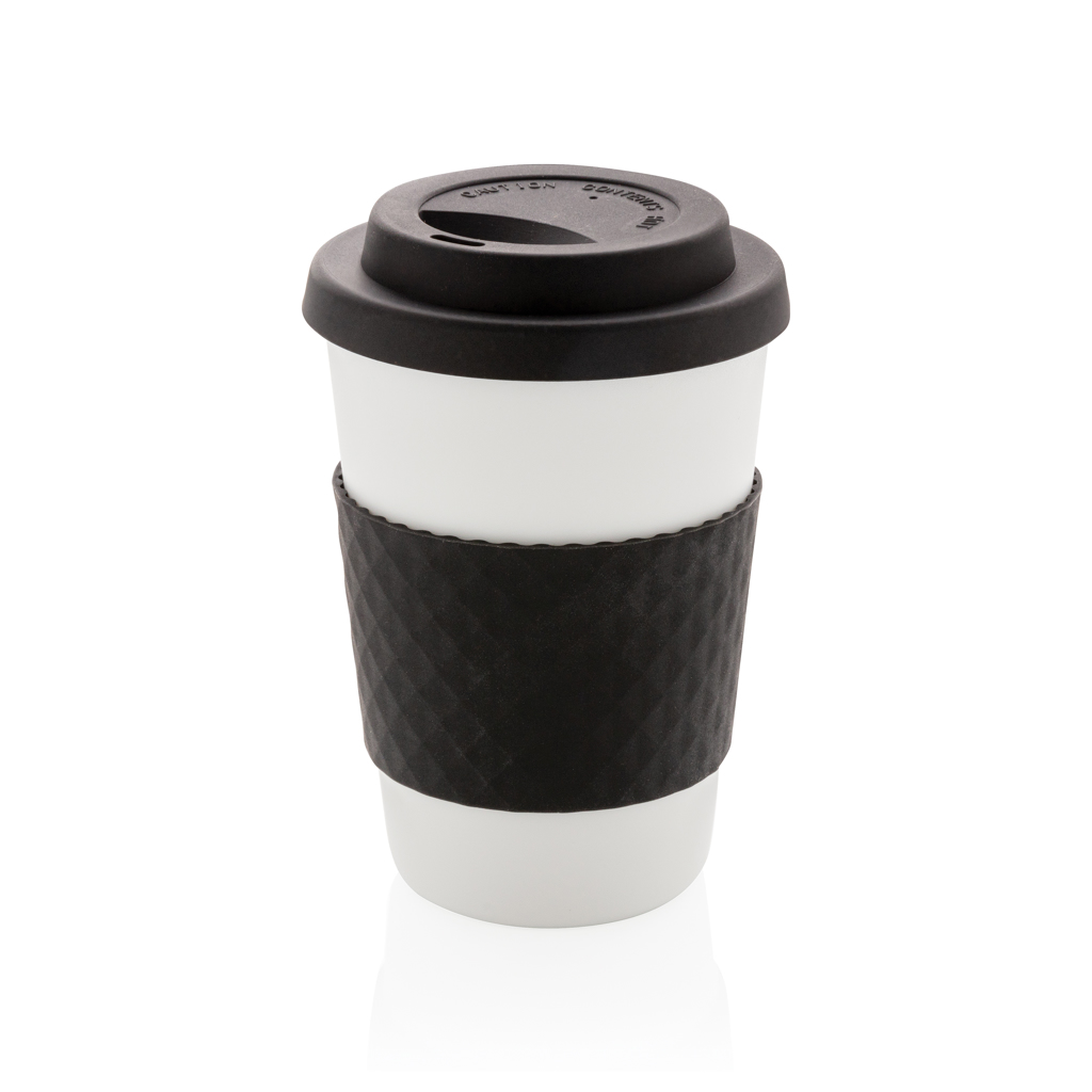 Taza de café personalizada reutilizable 270ml con funda silicona - Tazas y vasos personalizados - Regalo Promocional Personalizado - imagen 2