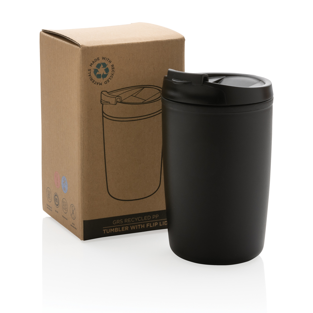 Taza personalizada de PP reciclado GRS con tapa seguridad 300ml - Tazas y vasos personalizados - Regalo Promocional Personalizado - imagen 3