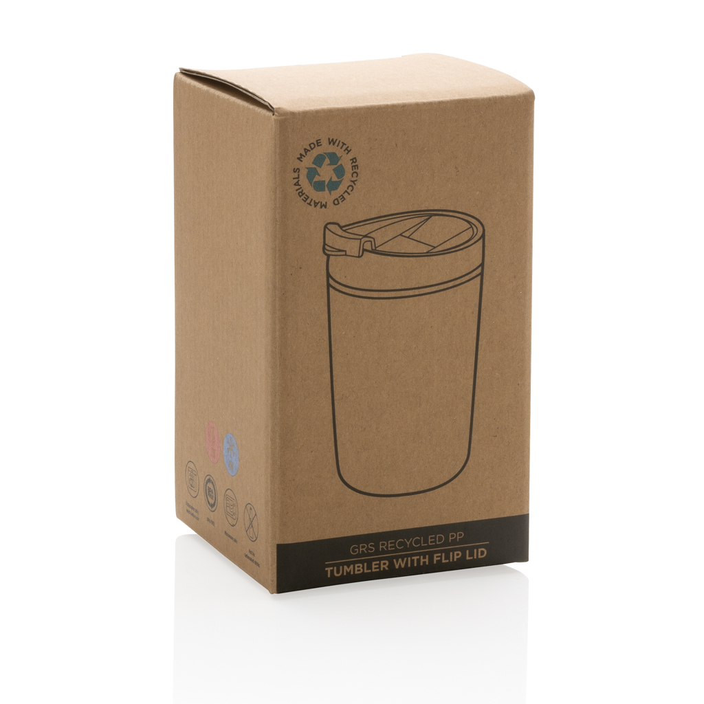 Taza personalizada de PP reciclado GRS con tapa seguridad 300ml - Tazas y vasos personalizados - Regalo Promocional Personalizado - imagen 4