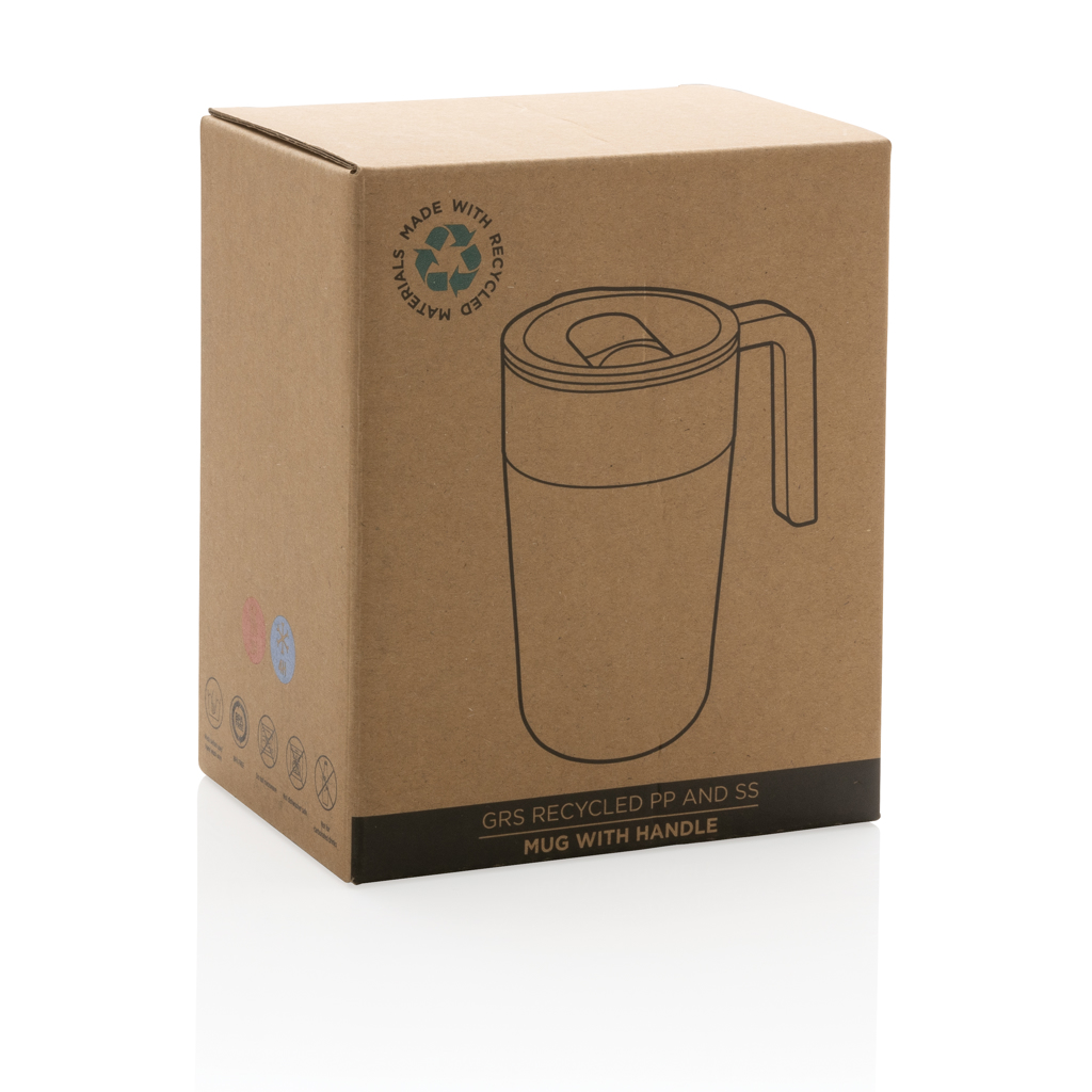 Taza personalizada con asa de PP y acero reciclado GRS 480ml - Tazas y vasos personalizados - Regalo Promocional Personalizado - imagen 4