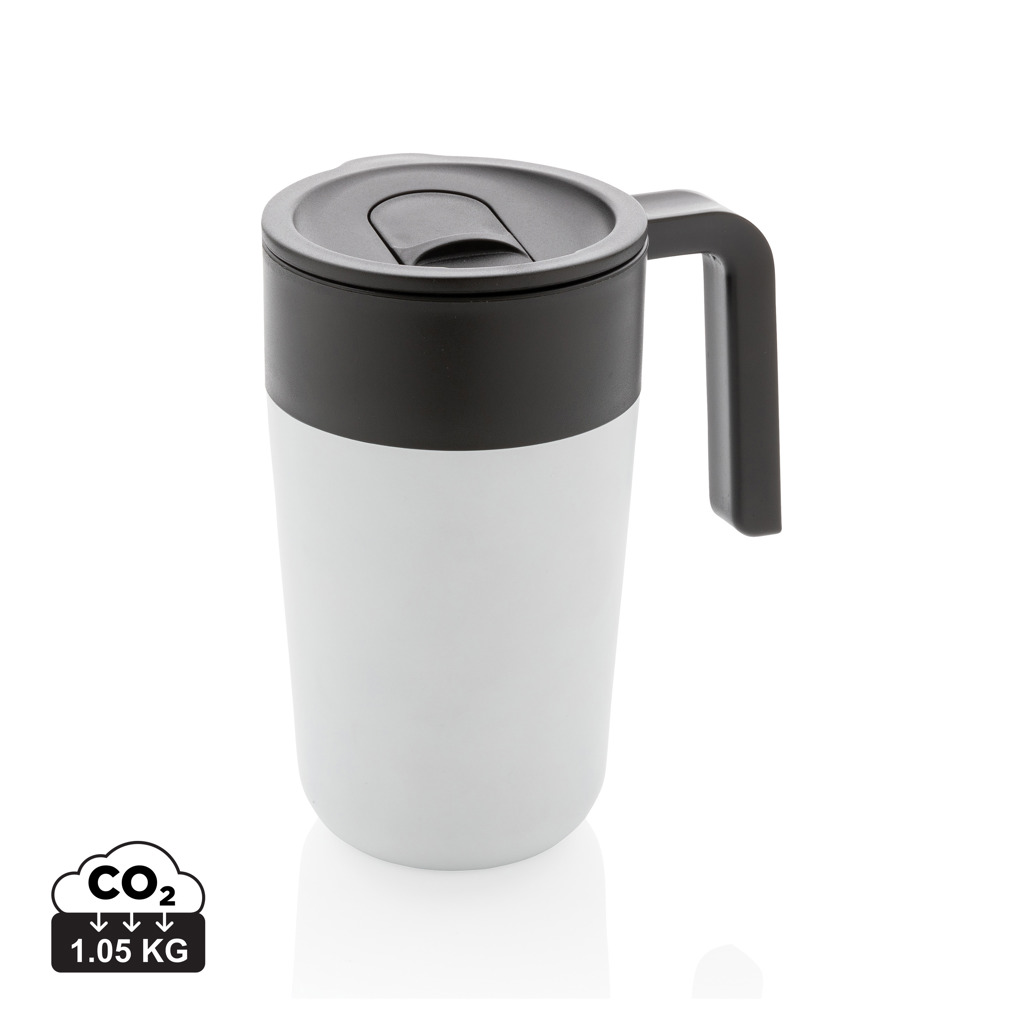 Taza personalizada con asa de PP y acero reciclado GRS 480ml - Tazas y vasos personalizados - Regalo Promocional Personalizado