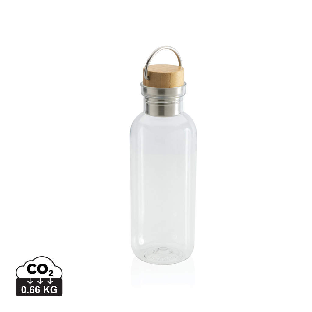 Botella personalizada RCS RPET con tapa y asa bambú 680ml - Tazas y botellas - Regalo Promocional Personalizado