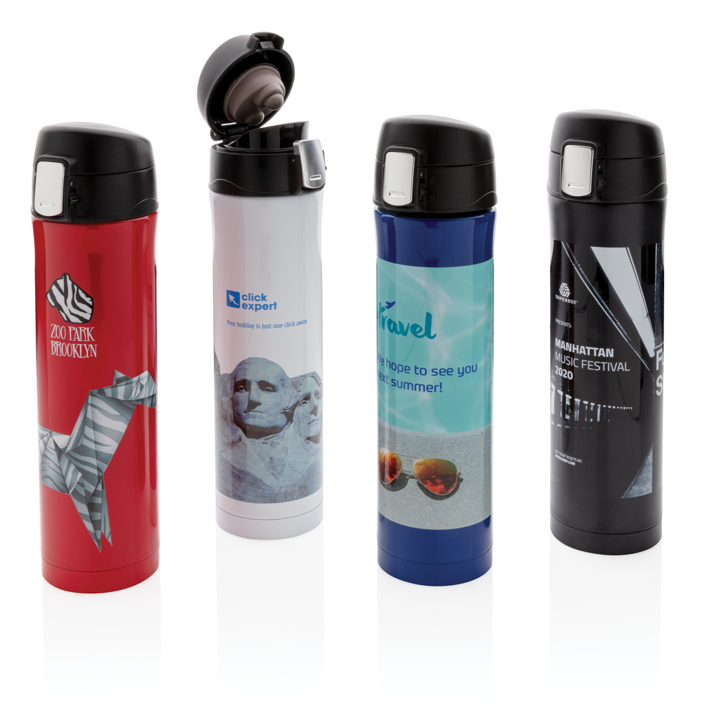 Botella al vacío personalizada con cierre fácil una mano 450ml - Tazas y botellas - Regalo Promocional Personalizado - imagen 14