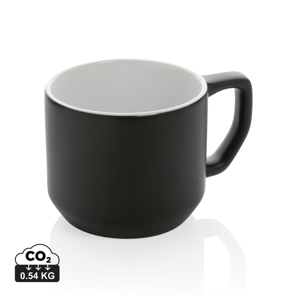Taza de cerámica personalizada moderna para escritorio 350ml