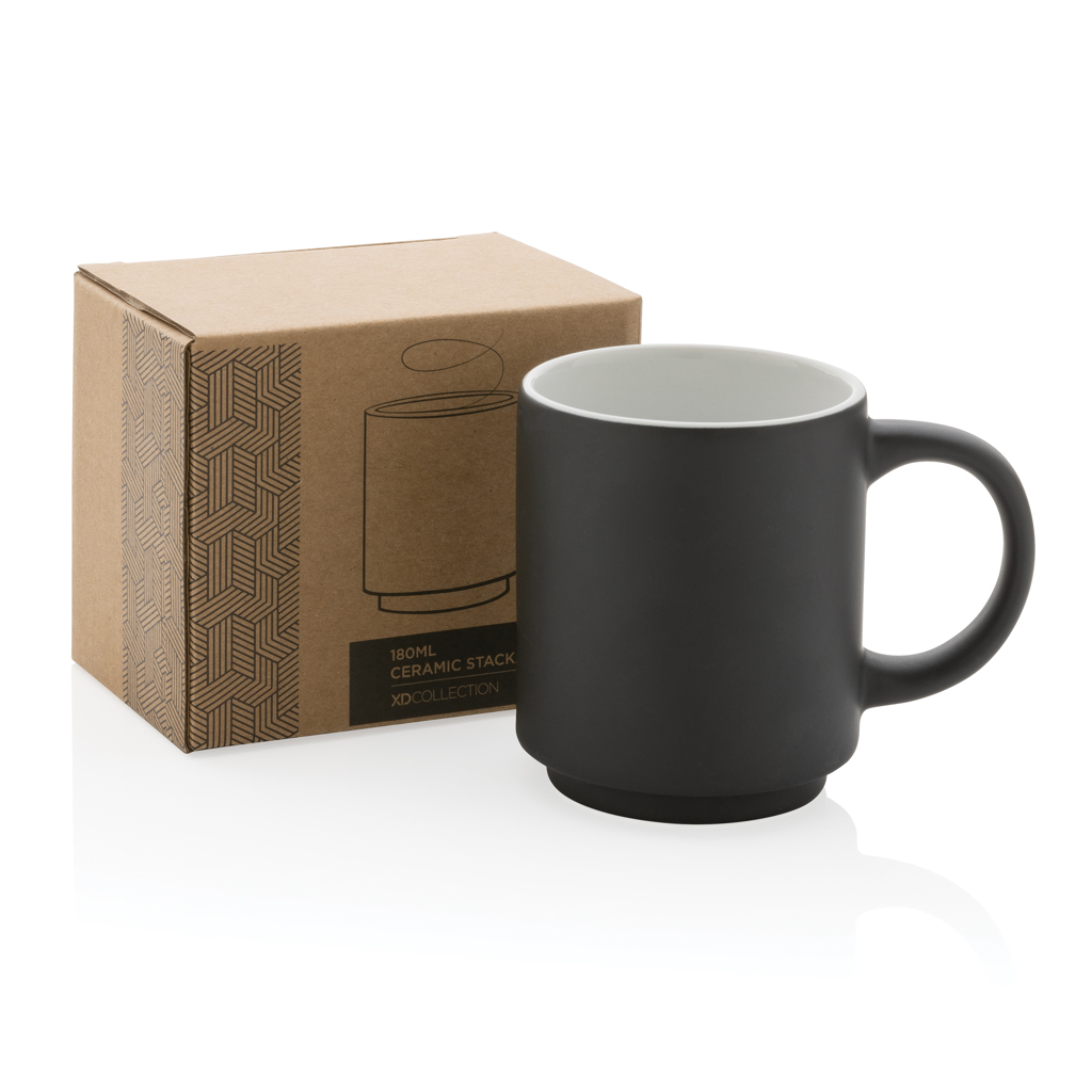 Taza apilable personalizada de cerámica ahorro espacio 180ml - Tazas y vasos personalizados - Regalo Promocional Personalizado - imagen 6