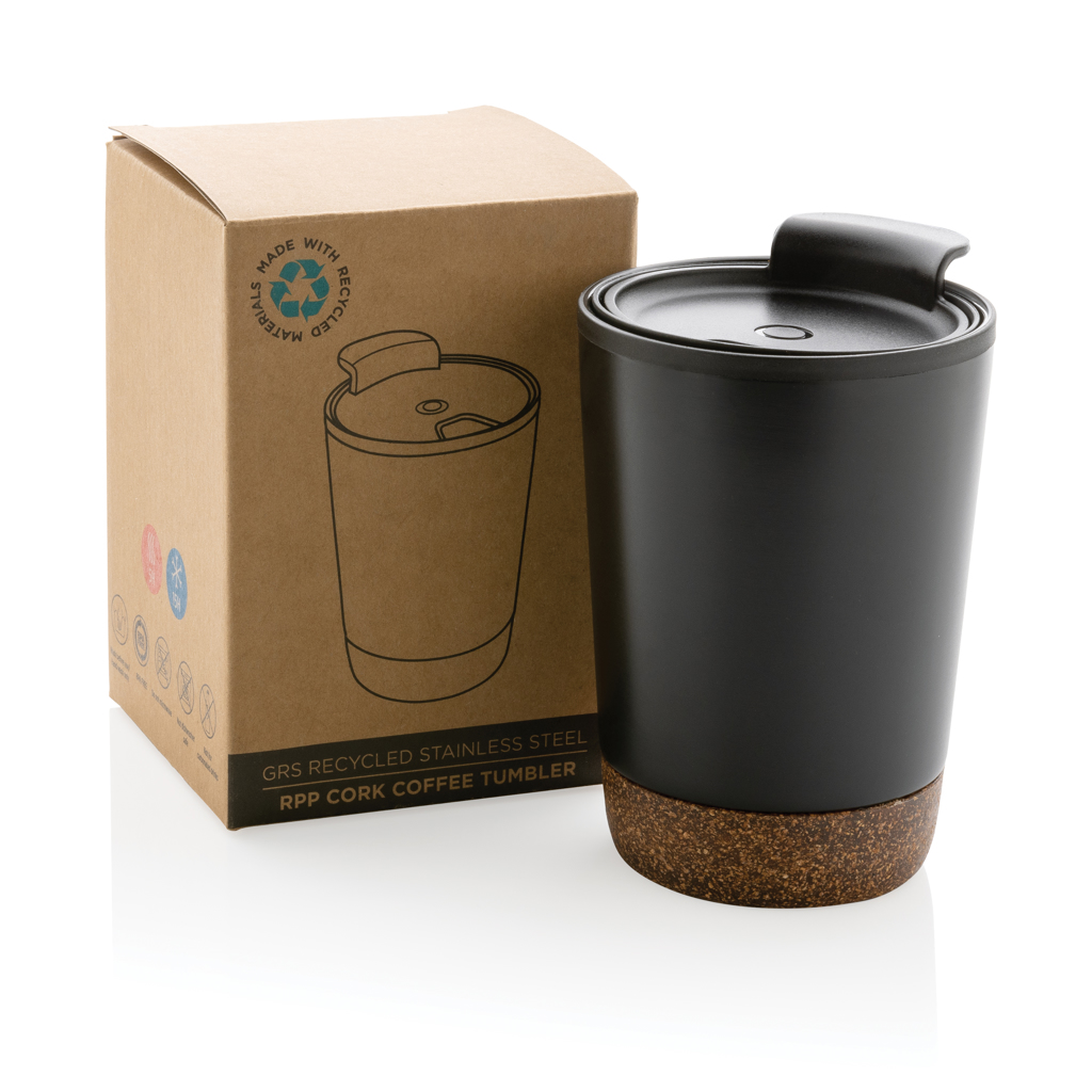 Taza de café personalizada de corcho y acero GRS RPP 300ml - Tazas y vasos personalizados - Regalo Promocional Personalizado - imagen 3